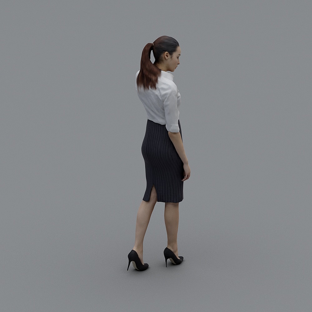 Elegant Urban Woman 3D Model
