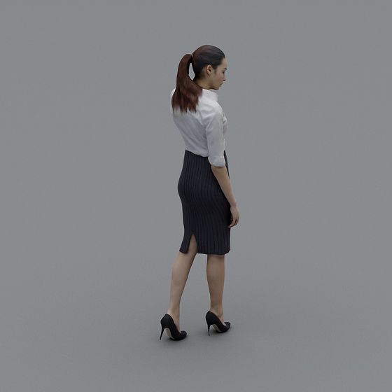 Stylish Urban Woman 3D Model for Creative Projects