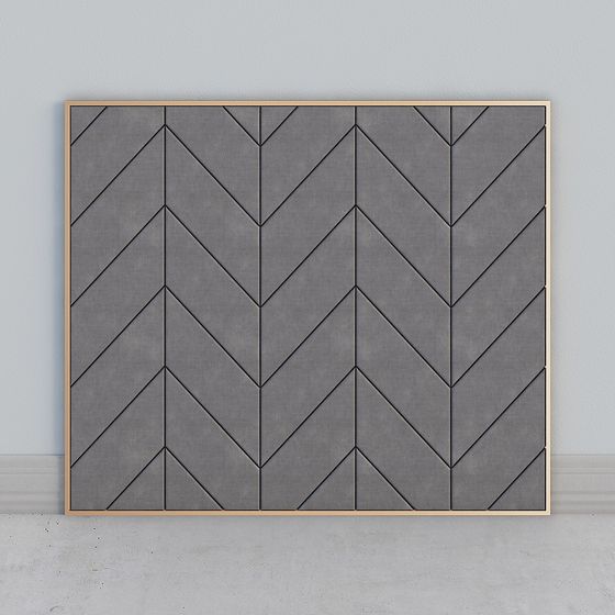 Herringbone Panel 3D model for Contemporary Design
