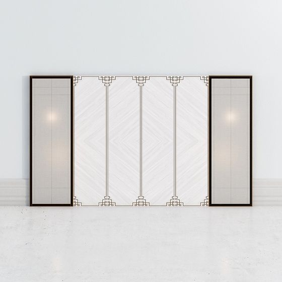 Art Deco Screen Low Poly 3D Model