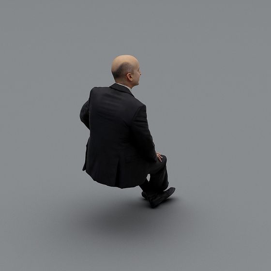 Walking Businessman Low Poly 3D Model