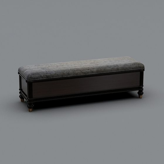 Vintage Storage Bench 3D model for Modern Design