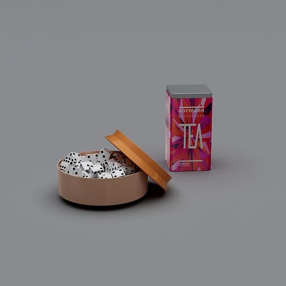 Modern Dice Box and Tea Canister 3D model
