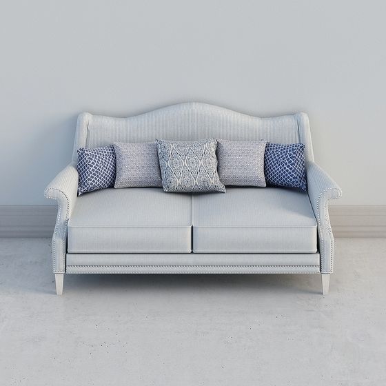 Stylish Low-Polygon Sofa 3D model