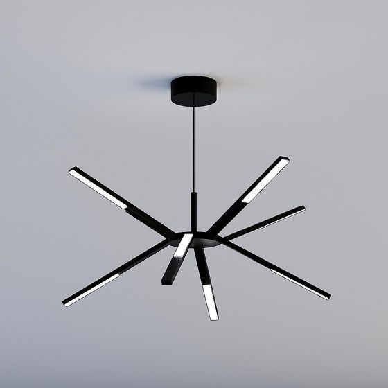 Starburst Chandelier 3D model for Modern Interiors