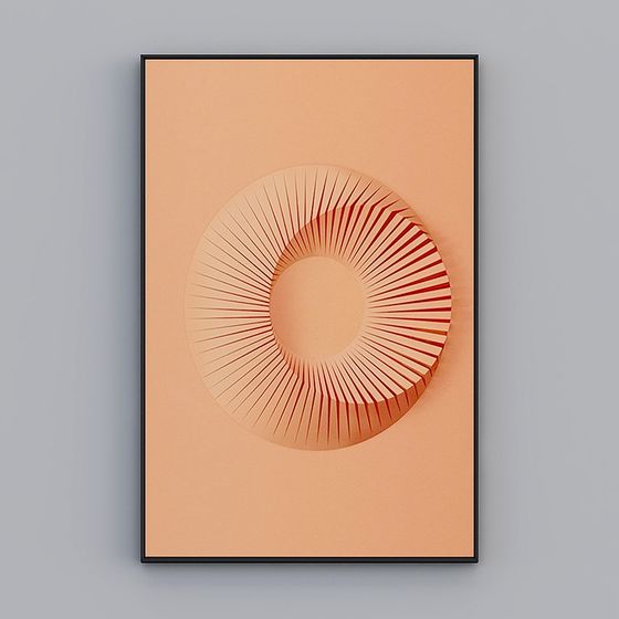 Stylish Low-Poly 3D Model with Geometric Aesthetics