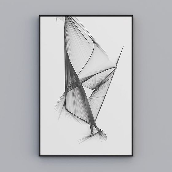 Abstract Geometric Framework 3D Model