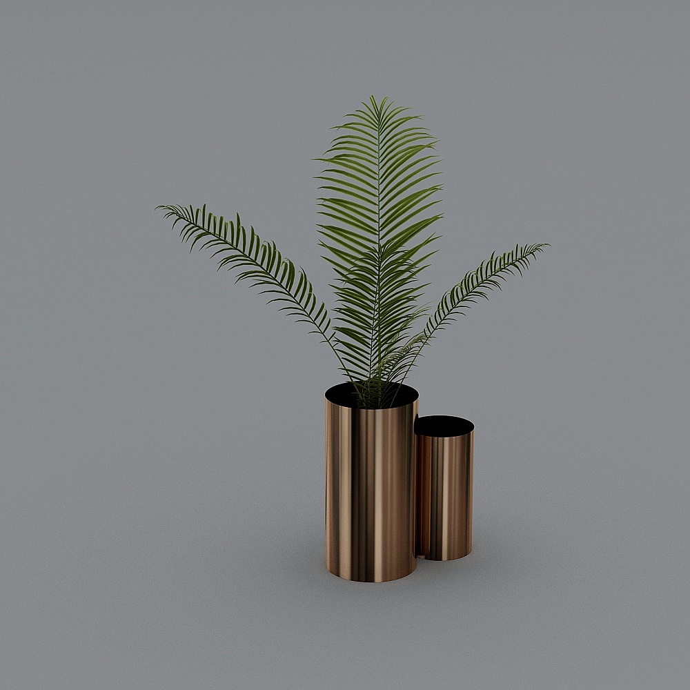 Vase ornaments and plant combination 3 vase