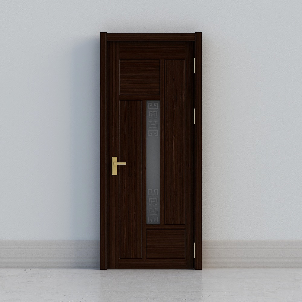 modern dark windowed door