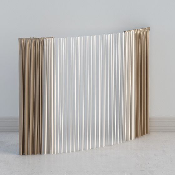 Origami Screen 3D model for Modern Aesthetics