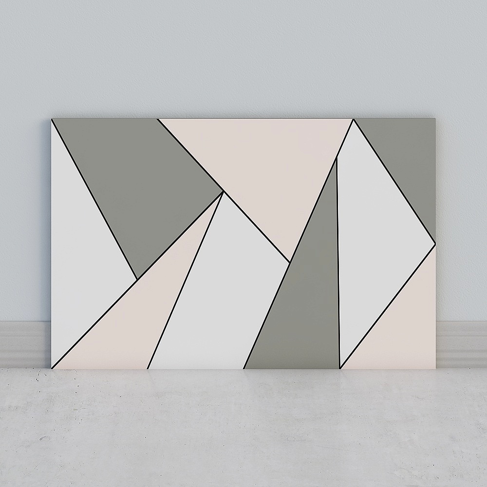 Elegant Geometric Low-Poly 3D Model for Modern Design