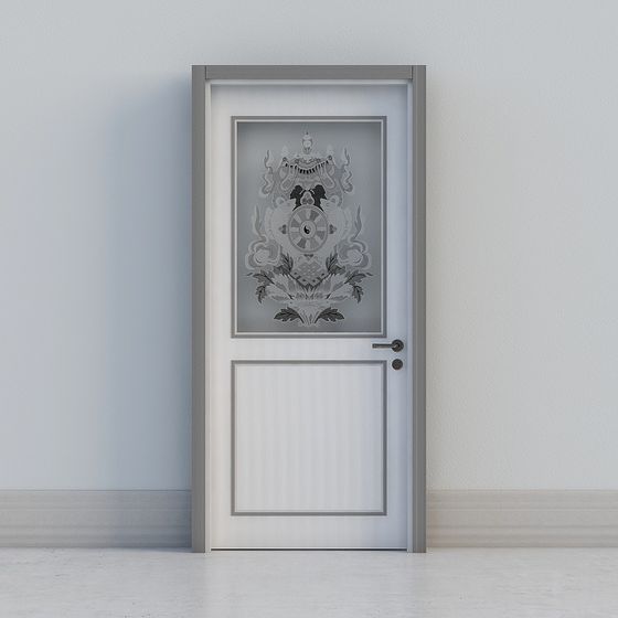 Elegant Door 3D Model: A Fusion of Modern and Classical Art