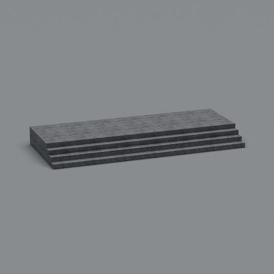 Stylish Concrete Stair 3D model for Modern Projects