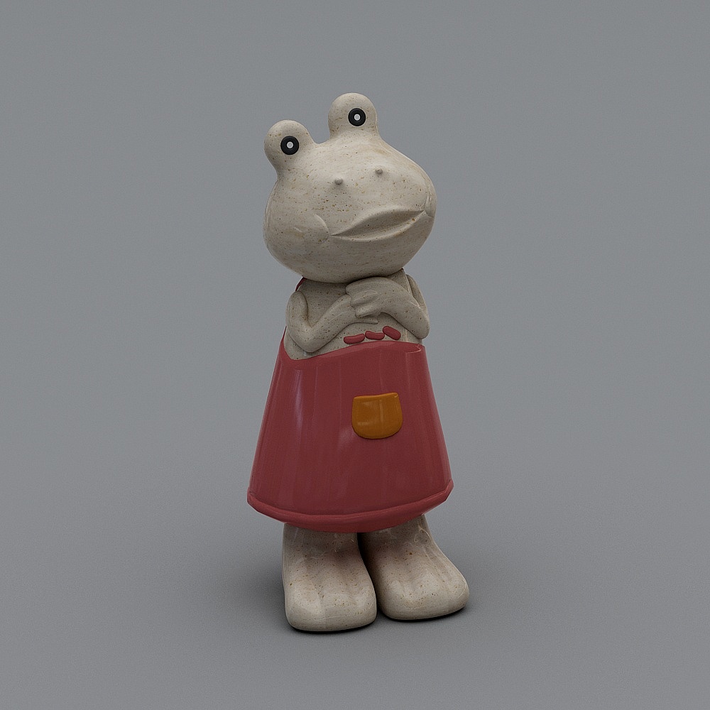 Charming Froggy Character 3D model