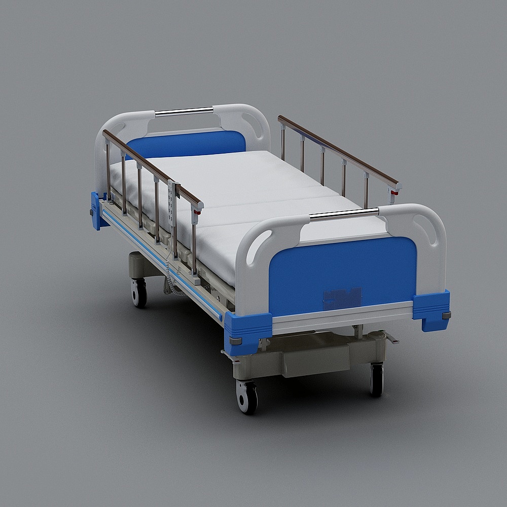 Simple and Practical Bed Design 3D model for Medical Environments