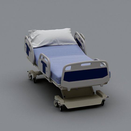 Comfortable Hospital Bed 3D Model for Medical Projects