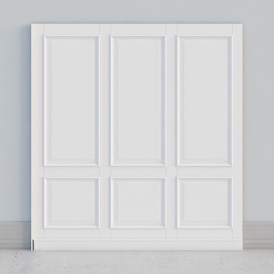 Elegant Six-Panel Door 3D Model