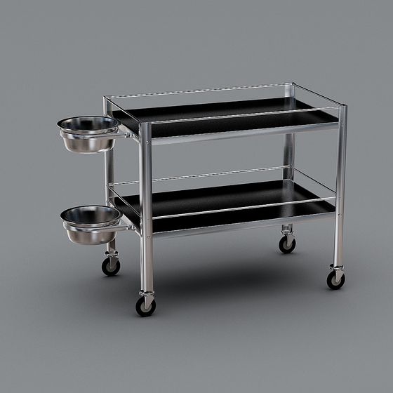 Highly Detailed Medical Cart 3D Model
