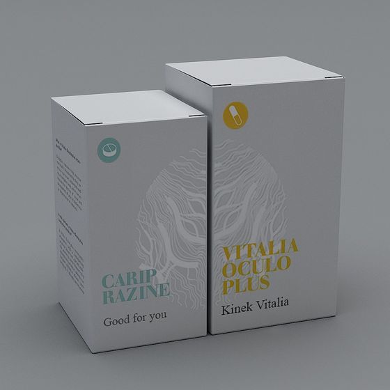 Low Poly Medicine Box Packaging 3D model