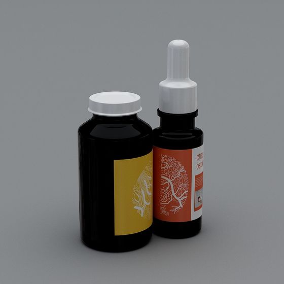 Artistic Low-Polygon Bottle 3D Model for Creative Projects