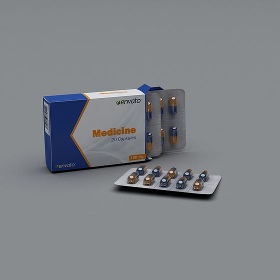 Stylish Capsule Pillbox 3D model for Creative Projects