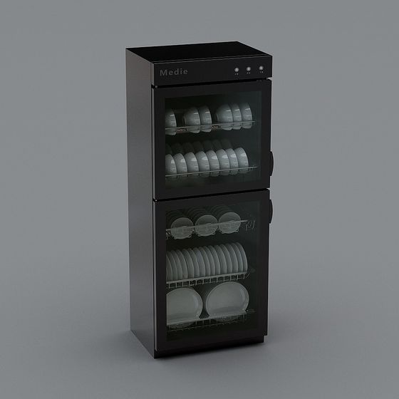Elegant Medie Dishwasher 3D Model Design