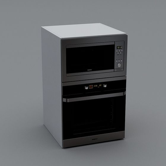 Sleek Black Disinfection Cabinet 3D Model