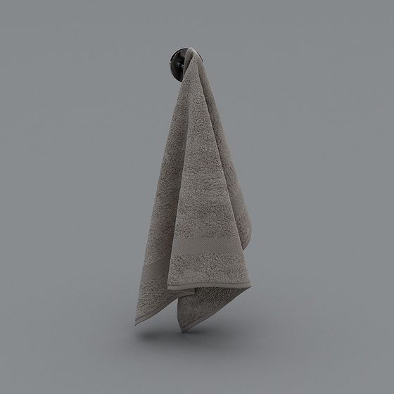 Elegant Low-Poly Towel 3D Model for Multiple Uses