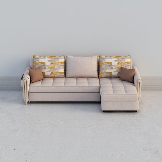 Modern Cozy Sofa 3D model for Stylish Interiors