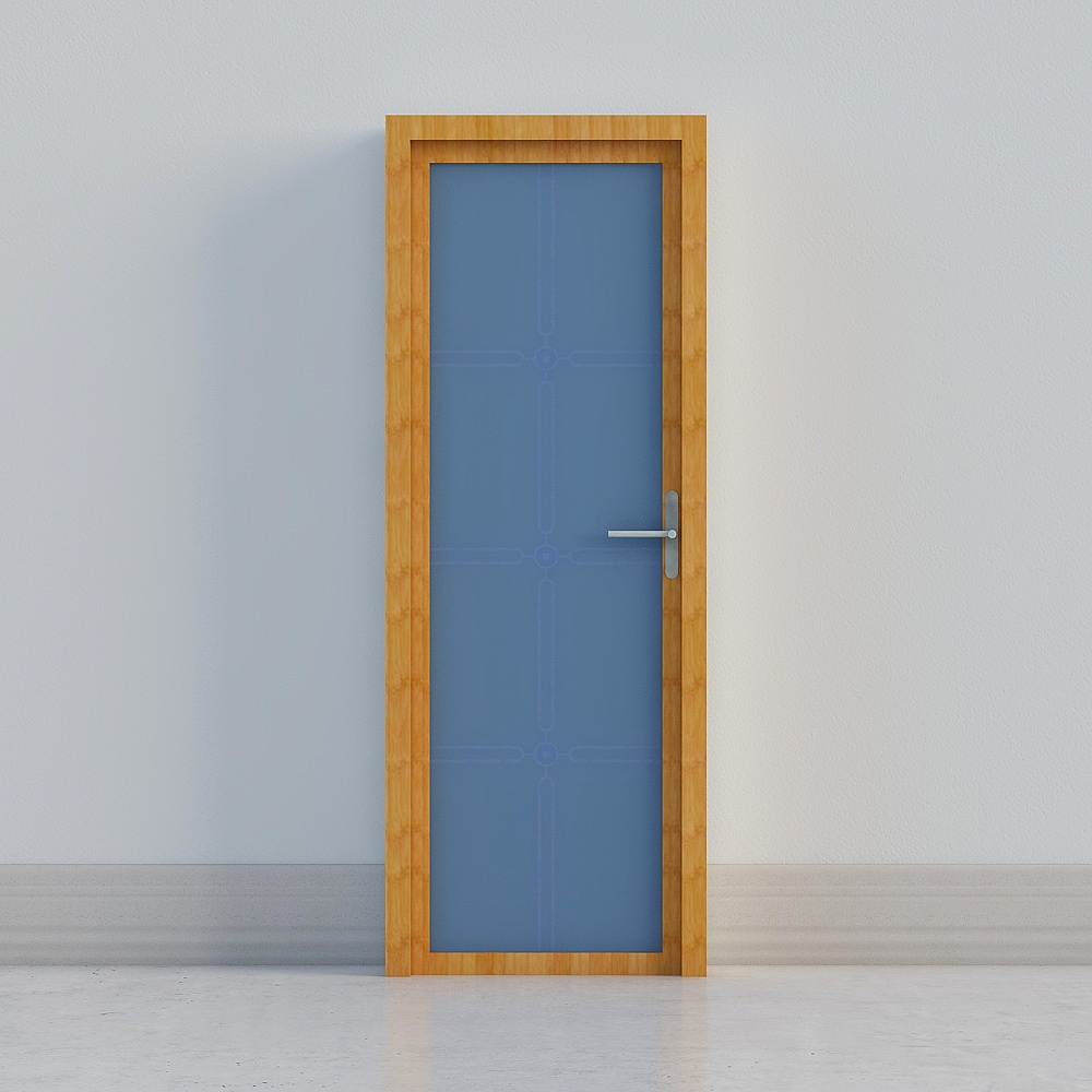 modern wooden blue door