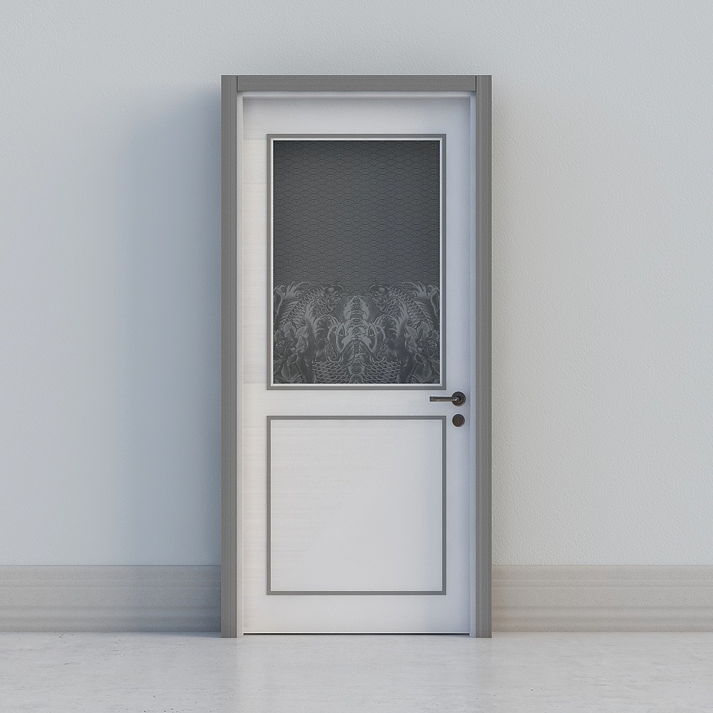 classic grey winadowed door