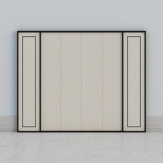 Sleek Sliding Door 3D model for Modern Design