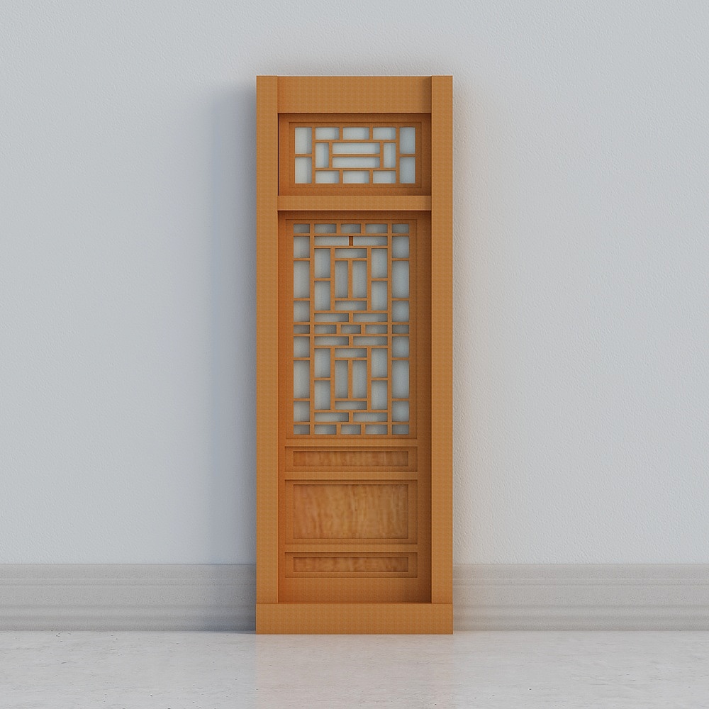 traditional wooden windowed high door
