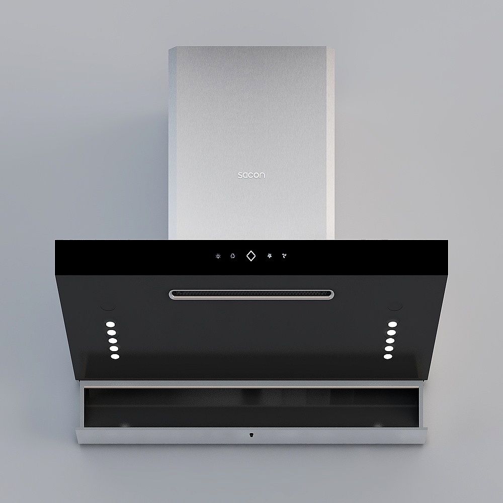Sacon Range Hood 3D model for Modern Kitchens