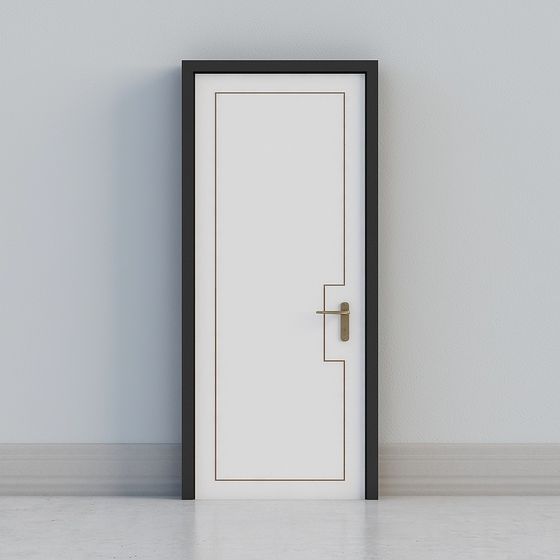 Lines Door 3D model - Modern Minimalist Design