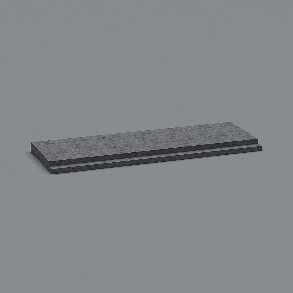 Modern Low-Poly Concrete Surface 3D model