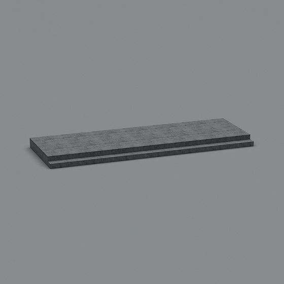 Modern Low-Poly Concrete Surface 3D model