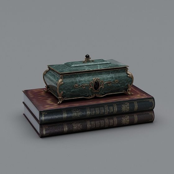 Vintage Jewelry Box 3D model