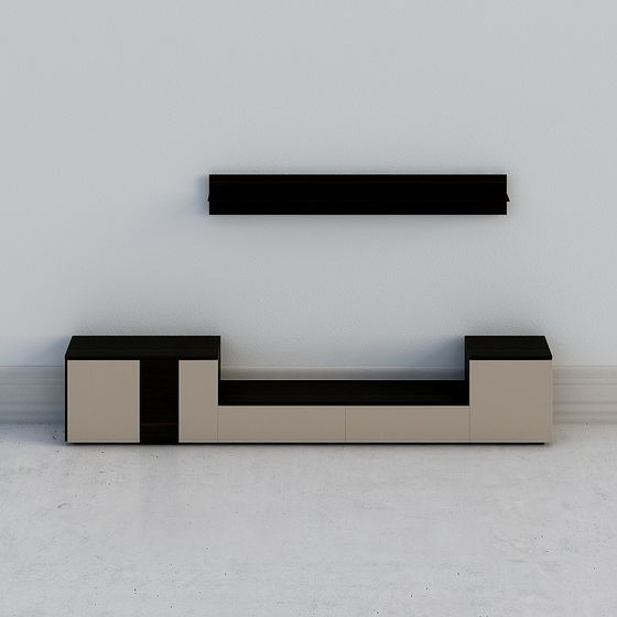 Modern Minimalist 3D Model TV Cabinet