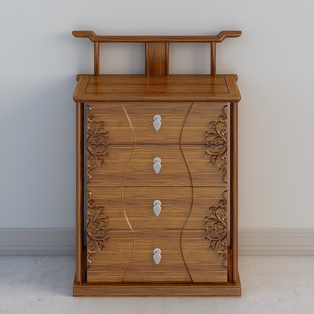 Traditional Chinese Wooden Cabinet 3D model
