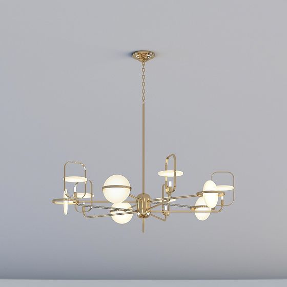 Elegant Chandelier 3D model for Modern Interiors