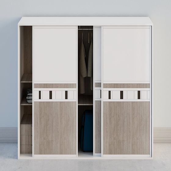 Minimalist Sliding Wardrobe 3D model