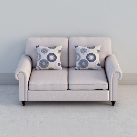 Cozy Comfort Low-Poly Sofa 3D model