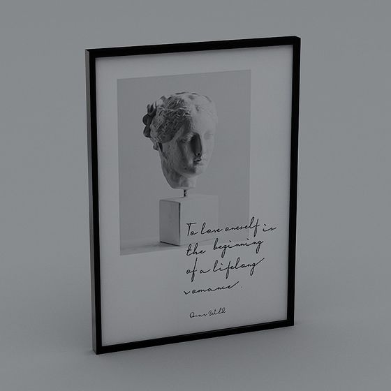 Classic Sculpture Frame 3D Model