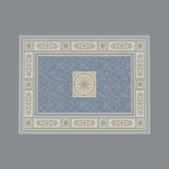 Elegant Low-Poly Ceiling Decorative Panel 3D model