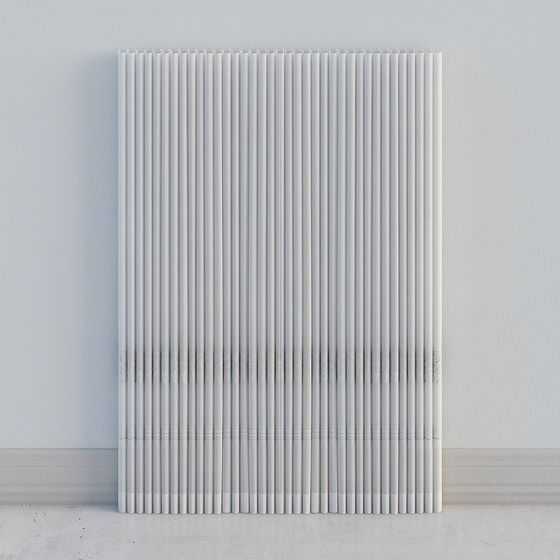Vertical Lines Screen 3D model for Modern Spaces
