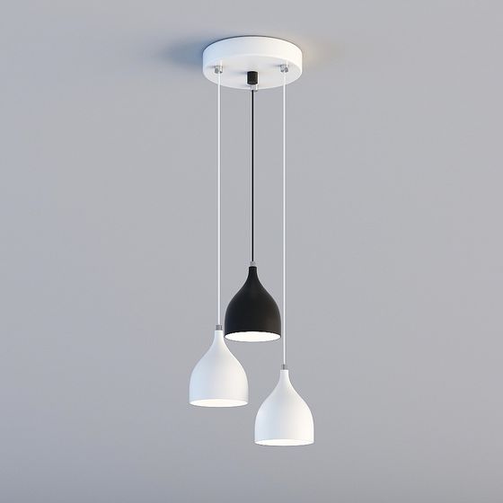 Elegant Minimalist Pendant Light 3D model