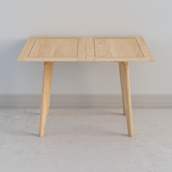 Stylish Wooden Dining Table 3D model