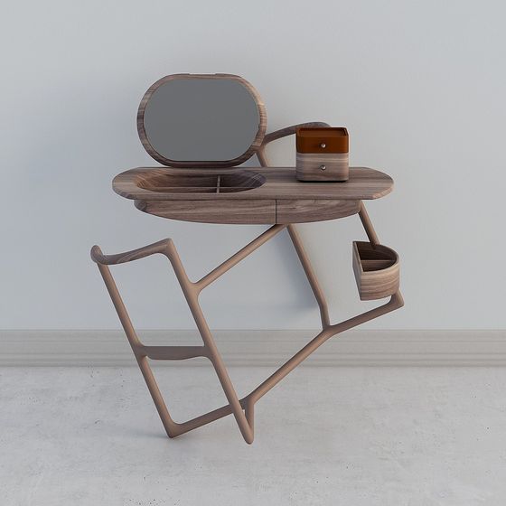 Artistic Low-Polygon Dressing Table 3D model