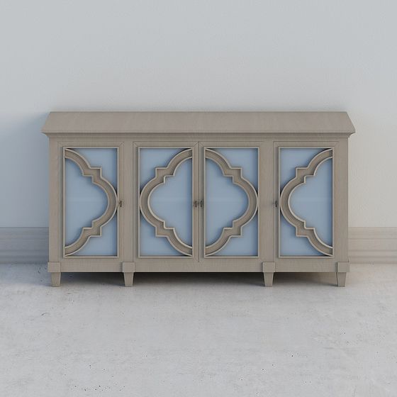Stylish Lattice Cabinet 3D model for Contemporary Spaces